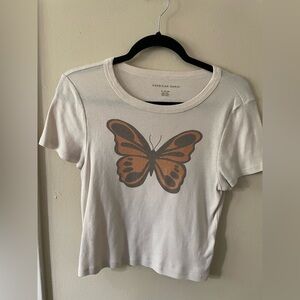 Butterfly baby doll tee